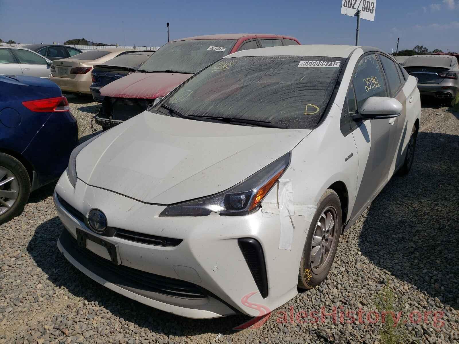 JTDKARFU5K3077114 2019 TOYOTA PRIUS