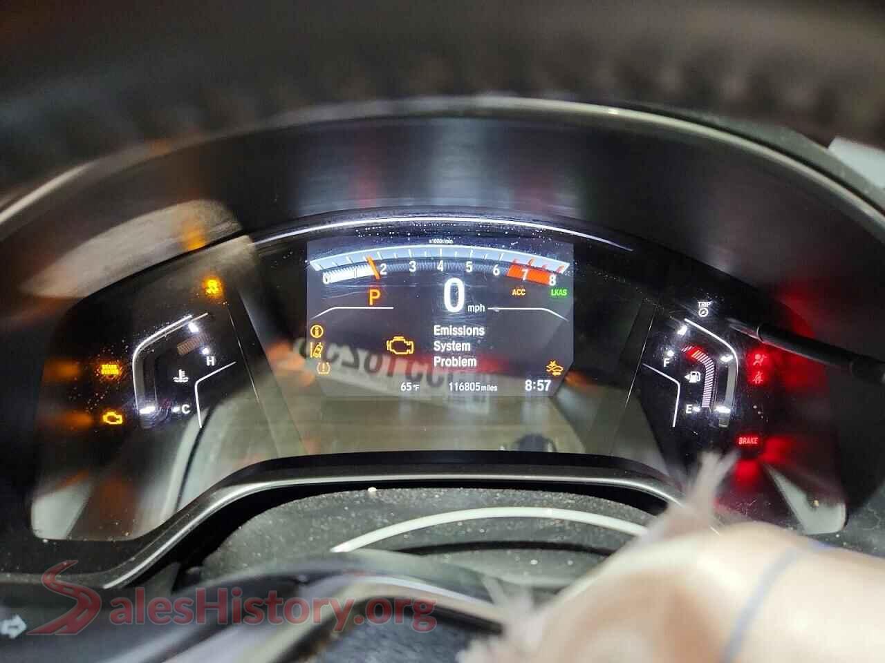 2018 HONDA CRV VIN 7FARW2H90JE099656, interior center console