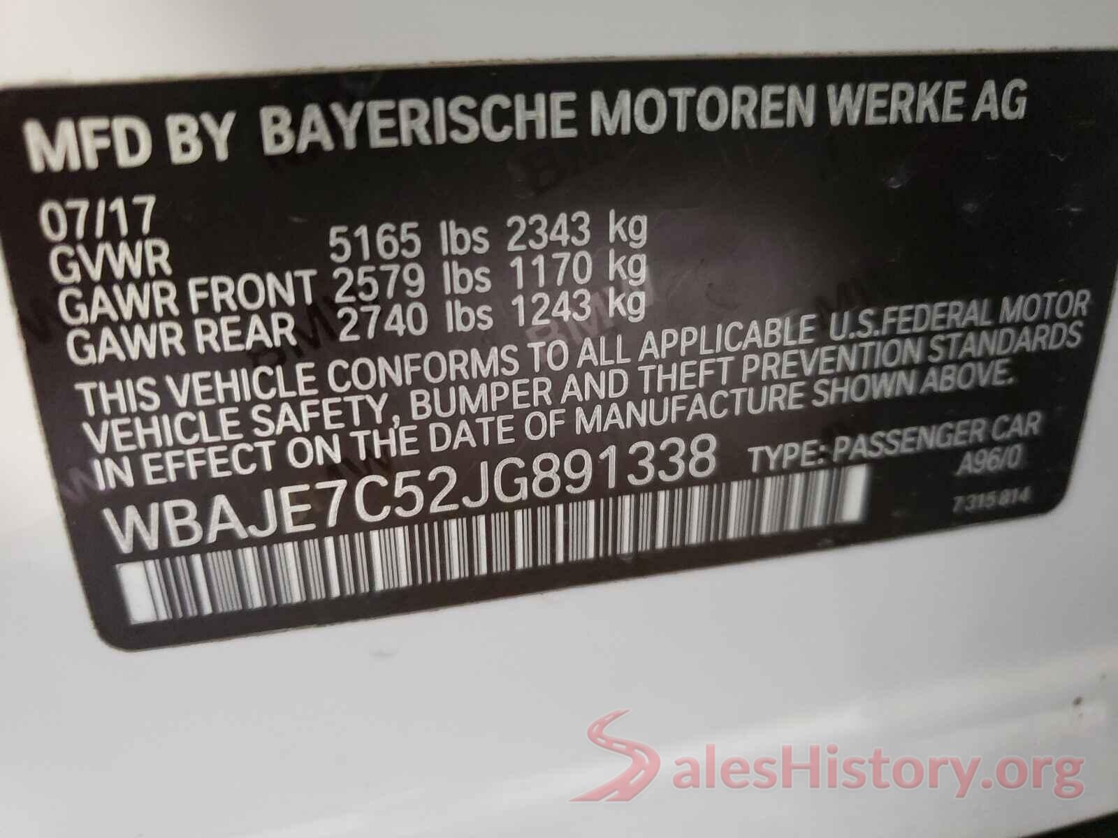 WBAJE7C52JG891338 2018 BMW 5 SERIES