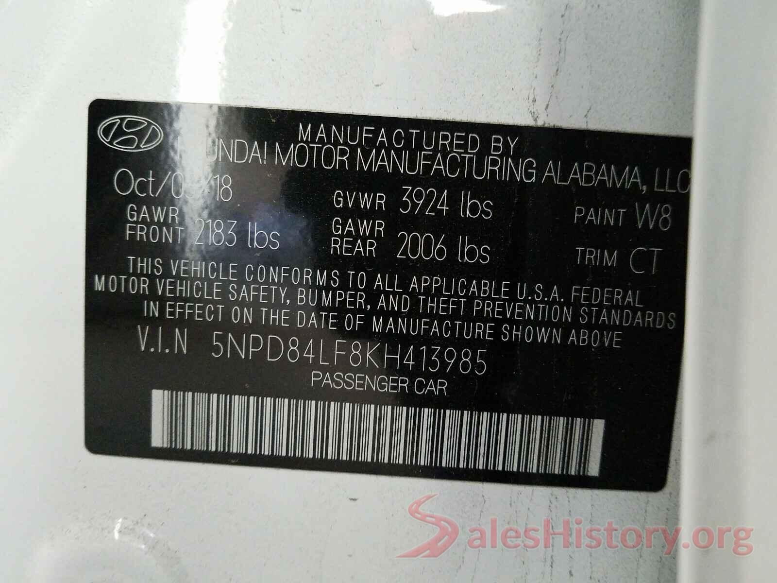 5NPD84LF8KH413985 2019 HYUNDAI ELANTRA