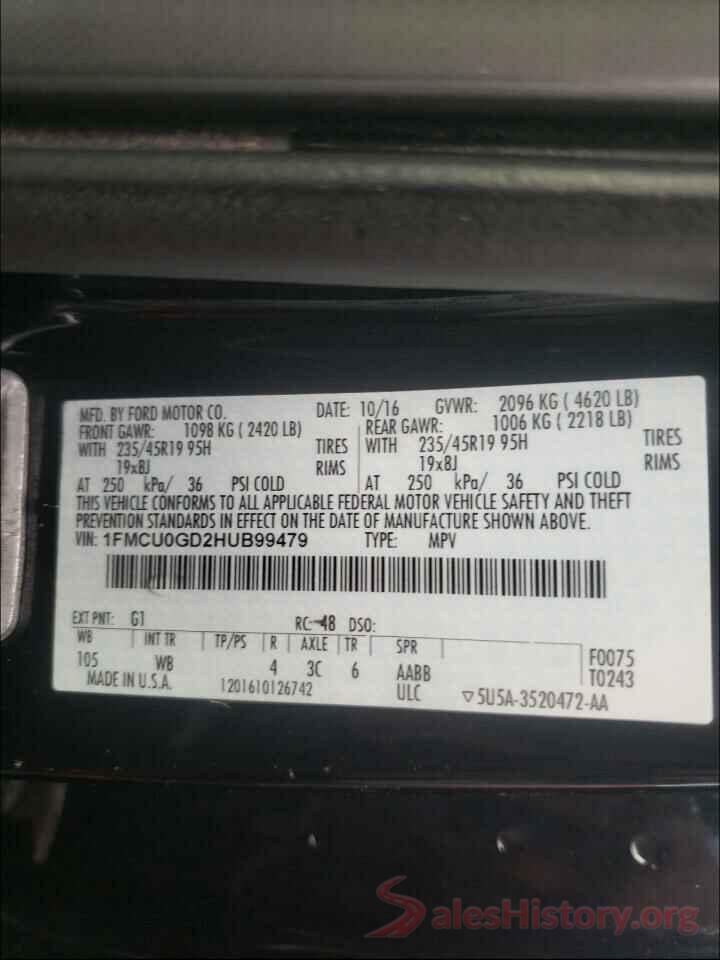 1FMCU0GD2HUB99479 2017 FORD ESCAPE