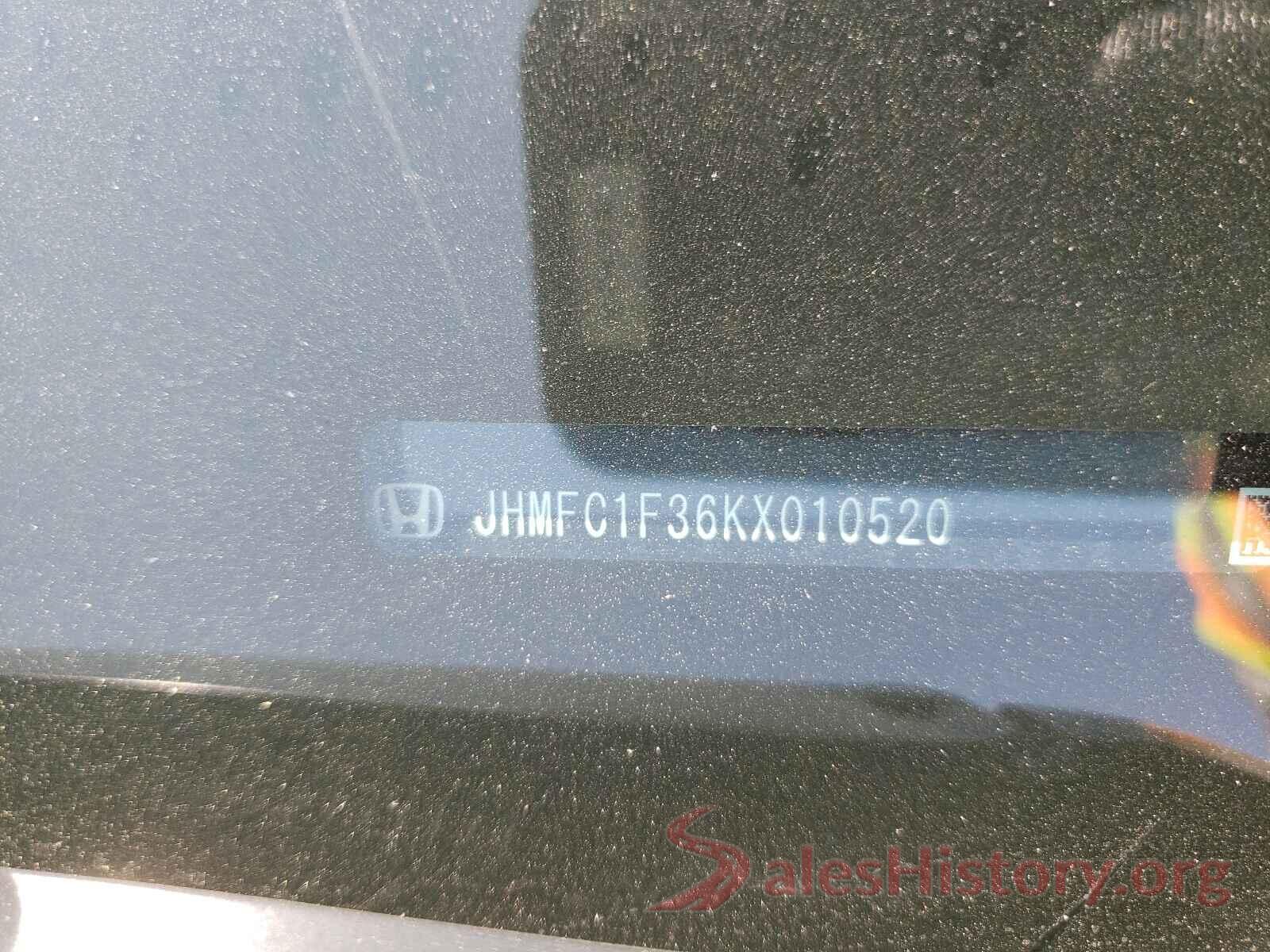 JHMFC1F36KX010520 2019 HONDA CIVIC