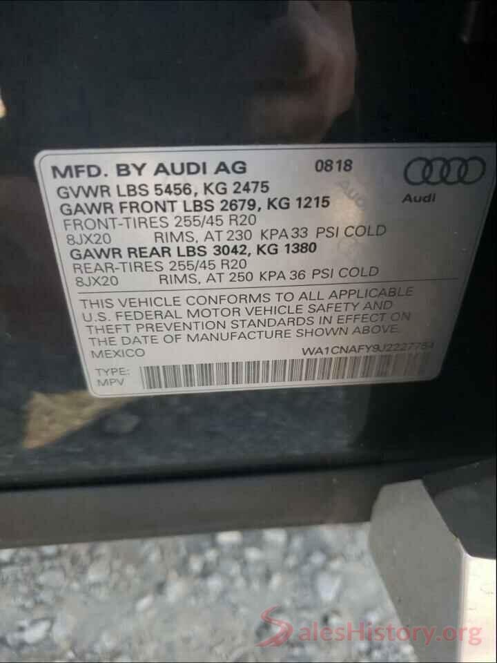 WA1CNAFY9J2227754 2018 AUDI Q5