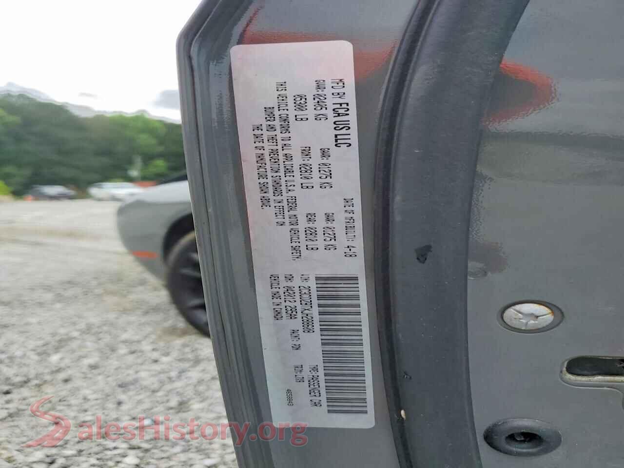 2018 DODGE CHALLENGER VIN 2C3CDZBTXJH288608, wheel and tire