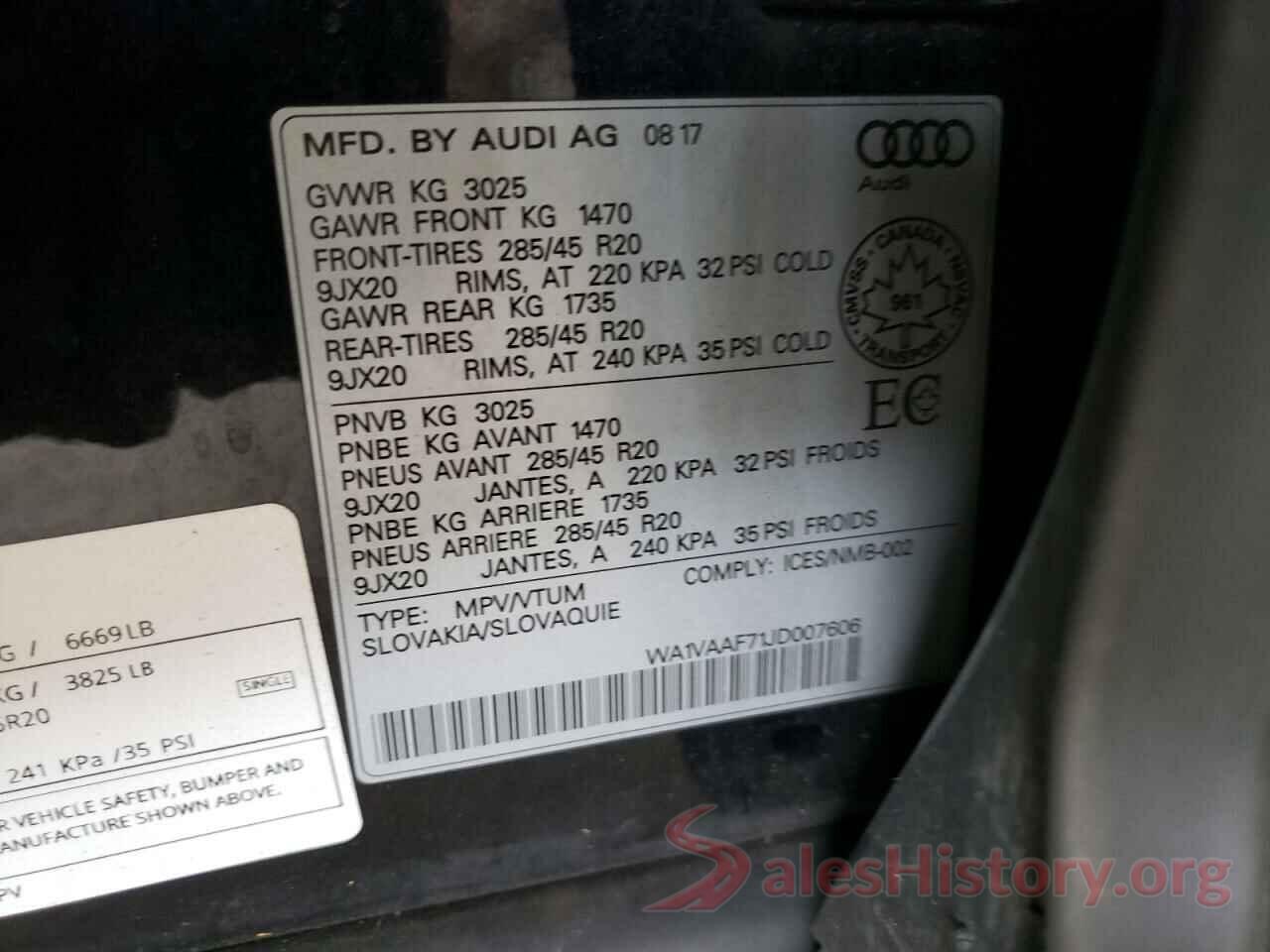 WA1VAAF71JD007606 2018 AUDI Q7