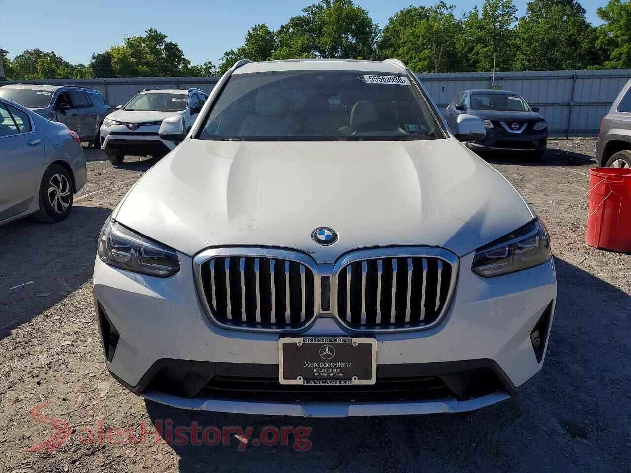 2022 BMW X3 VIN 5UX53DP04N9L84229, rear view