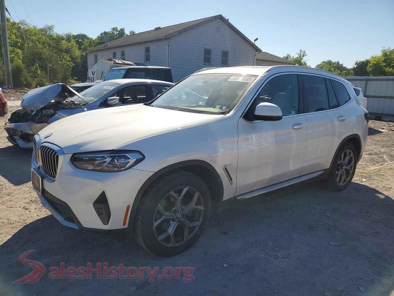 2022 BMW X3 VIN 5UX53DP04N9L84229, auction photo