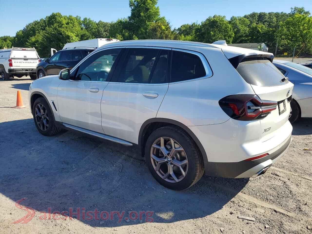 2022 BMW X3 VIN 5UX53DP04N9L84229, front view