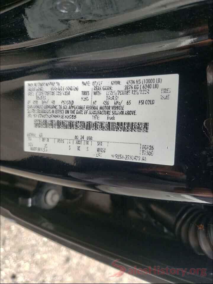 1FT7W2B69HEE30585 2017 FORD F250