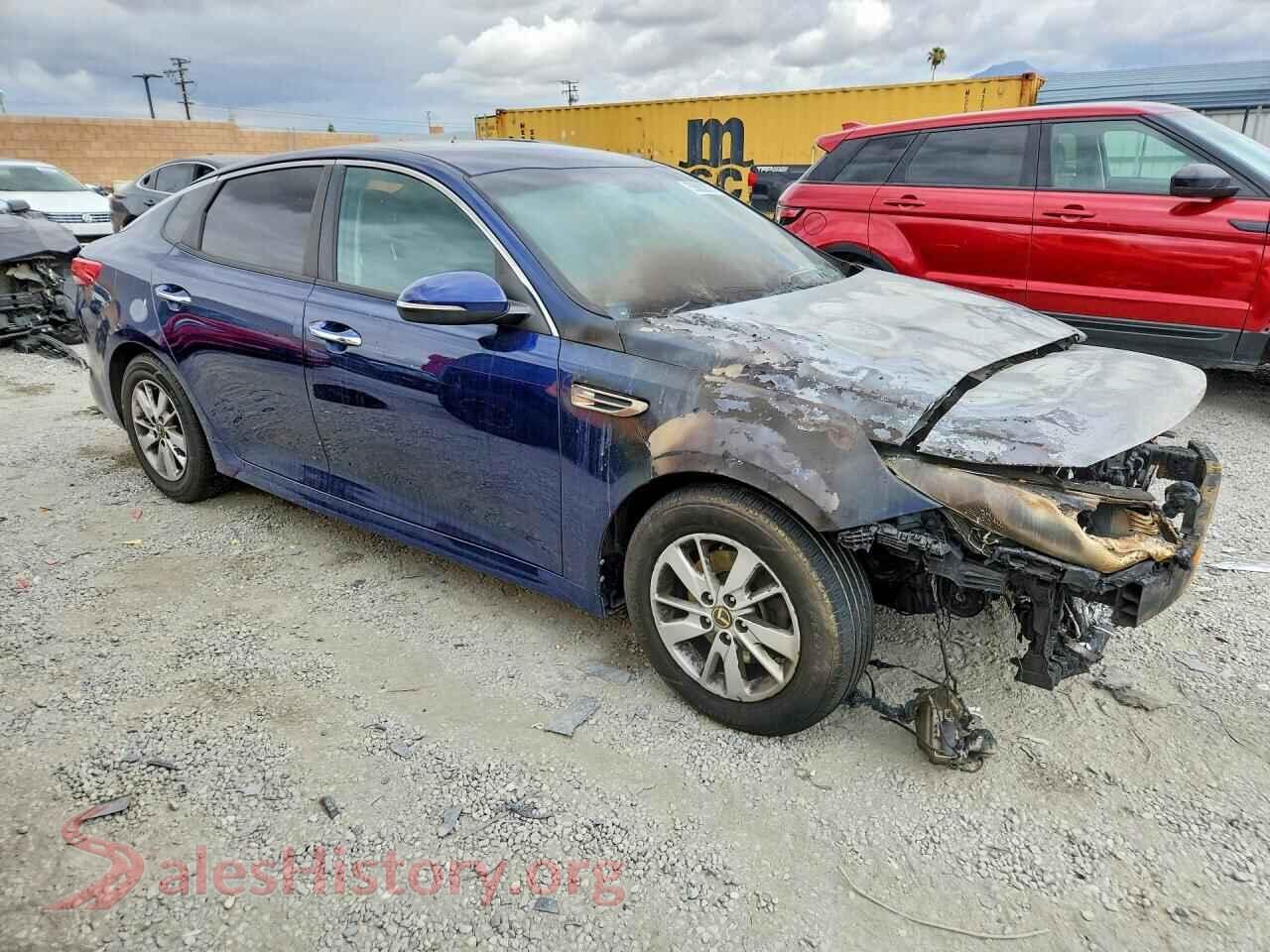 2018 KIA OPTIMA VIN 5XXGT4L30JG189008, rear 3/4 view