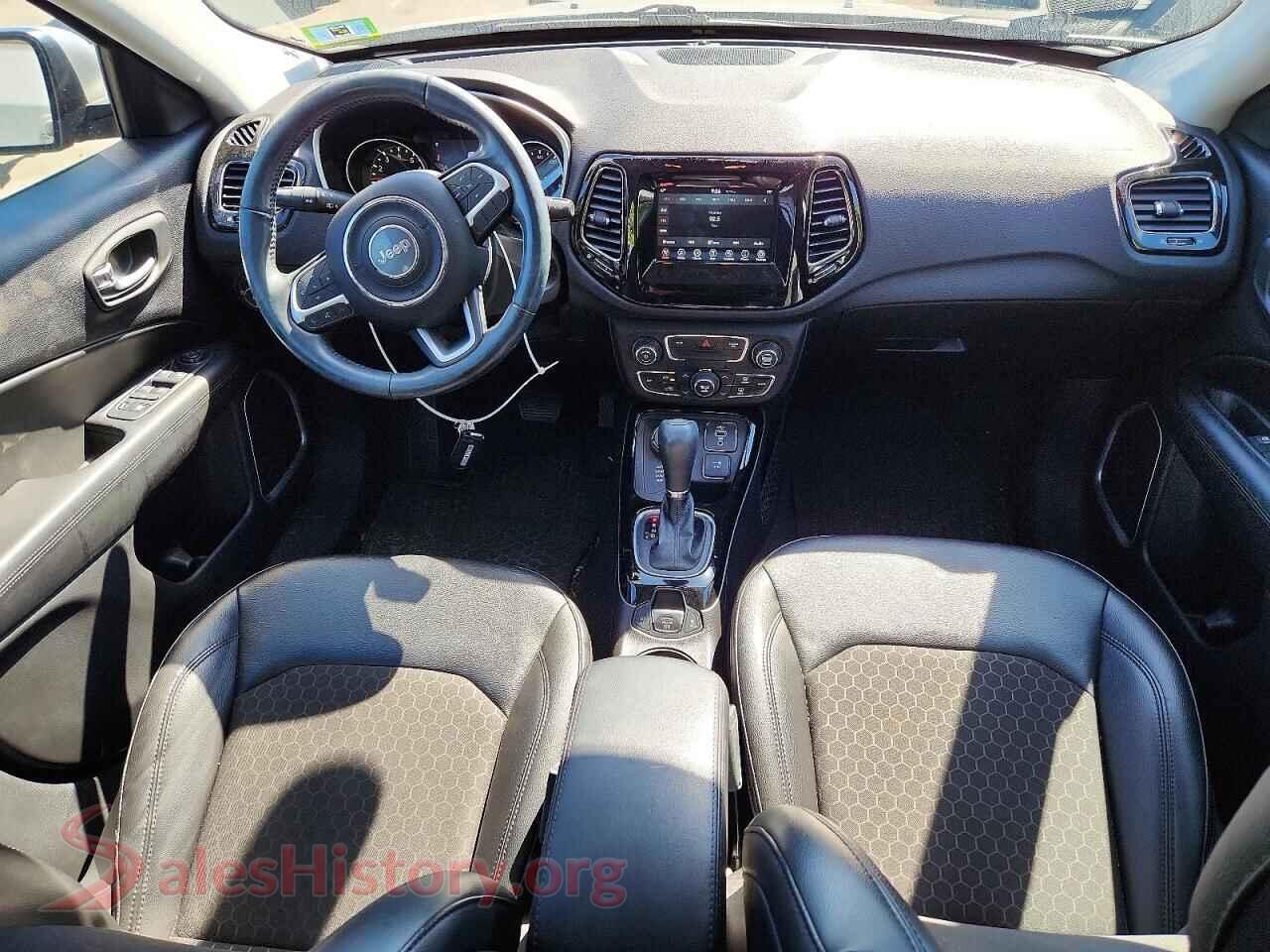 2020 JEEP COMPASS VIN 3C4NJDBB2LT150255, interior dashboard