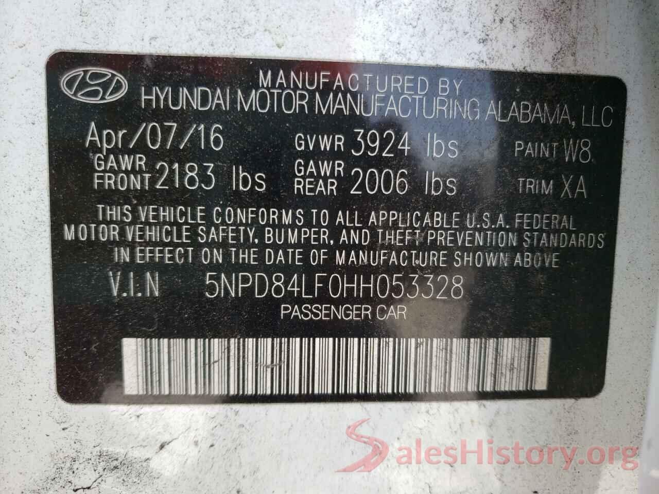 5NPD84LF0HH053328 2017 HYUNDAI ELANTRA