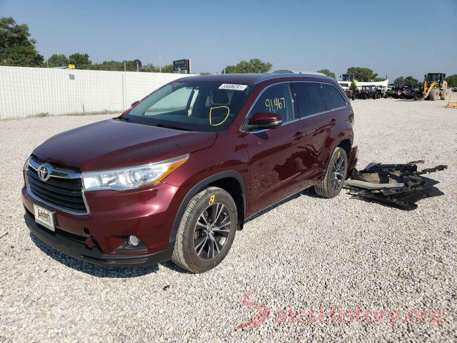 5TDJKRFH1GS268093 2016 TOYOTA HIGHLANDER