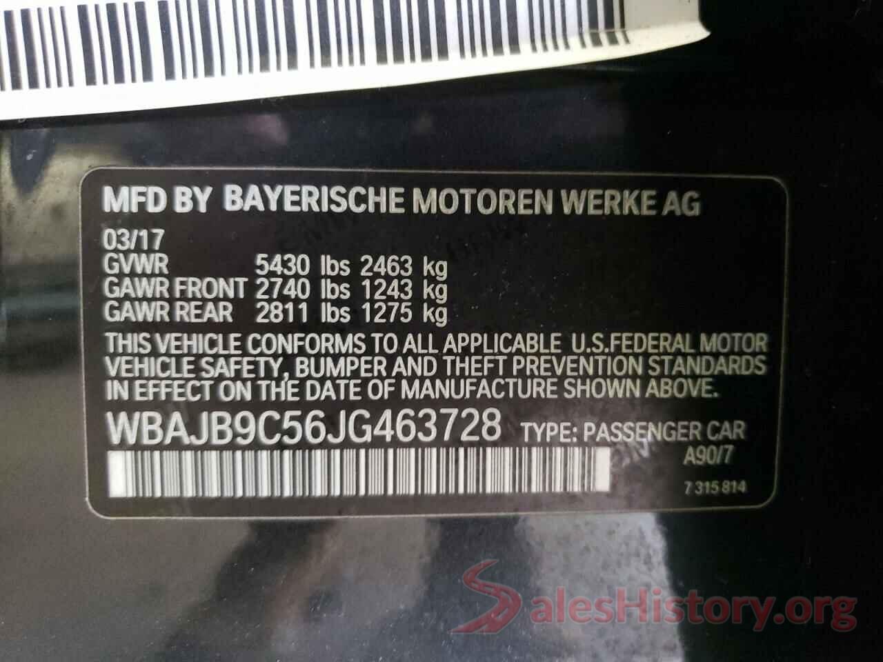 WBAJB9C56JG463728 2018 BMW M5