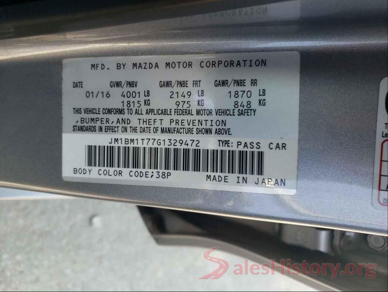 JM1BM1T77G1329472 2016 MAZDA 3