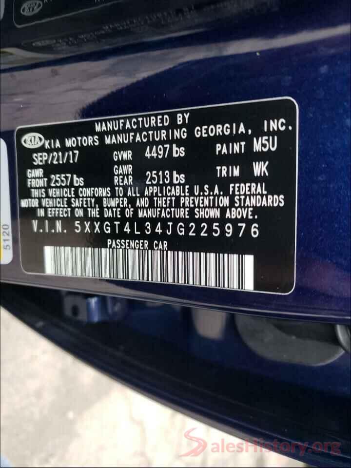 5XXGT4L34JG225976 2018 KIA OPTIMA