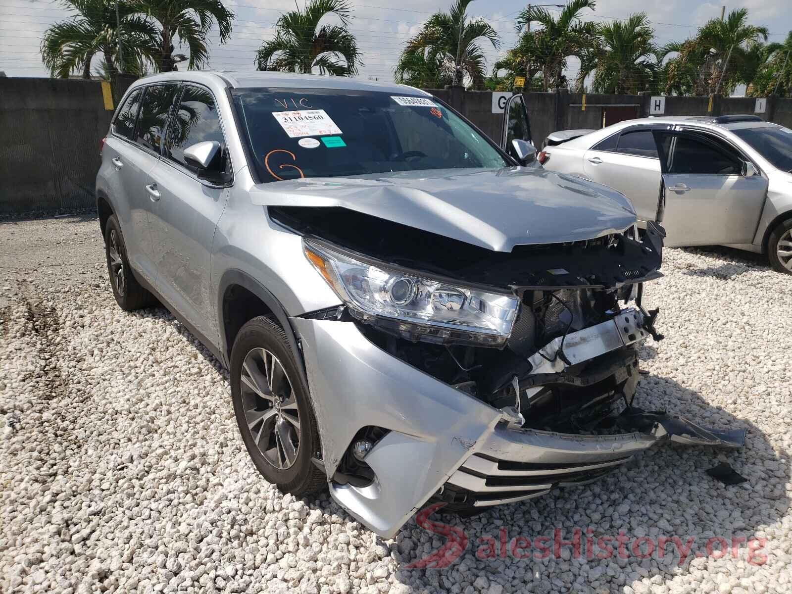 5TDZZRFH1KS362790 2019 TOYOTA HIGHLANDER