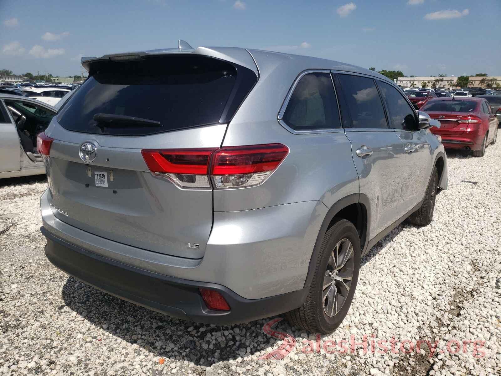 5TDZZRFH1KS362790 2019 TOYOTA HIGHLANDER