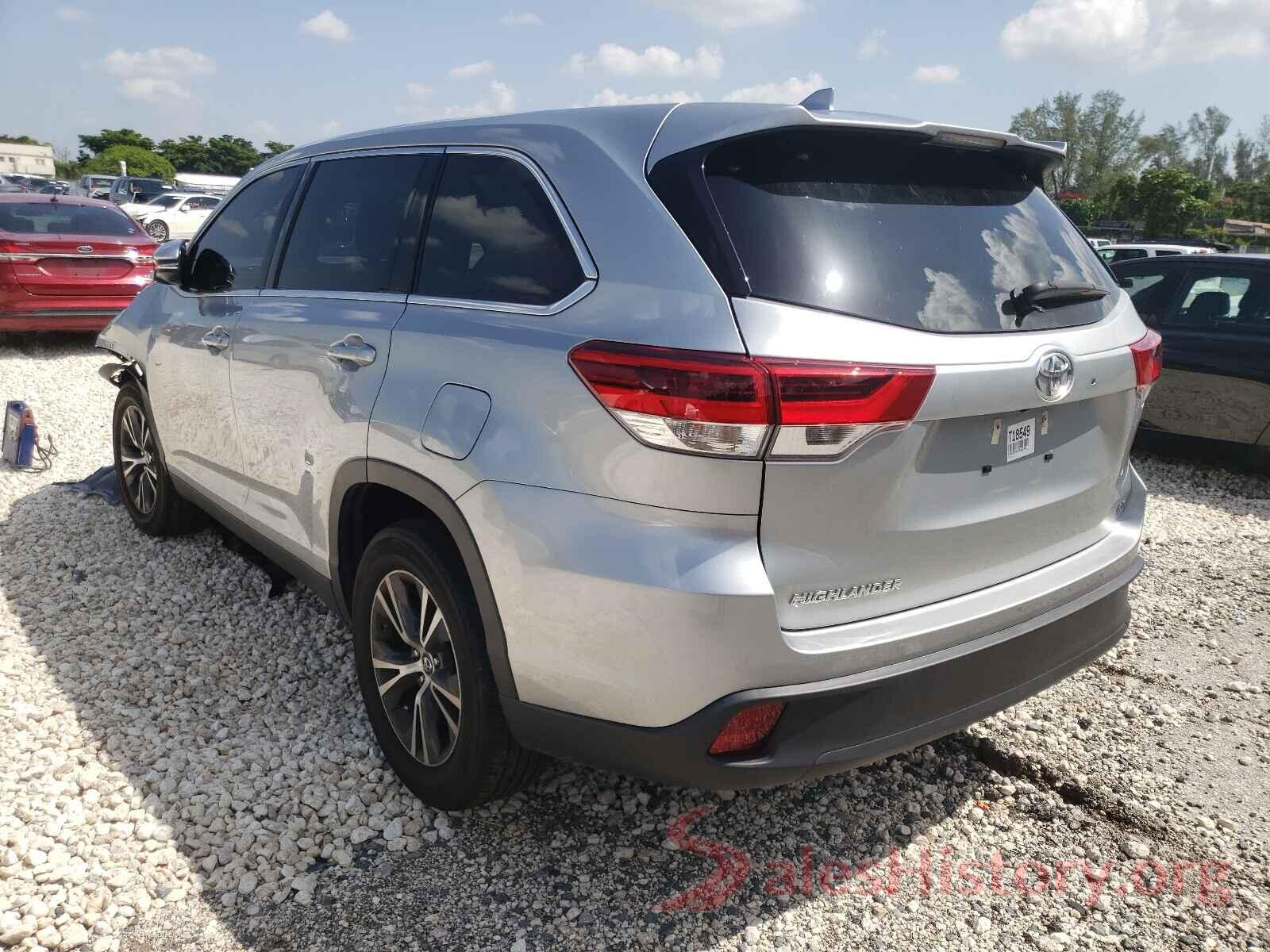 5TDZZRFH1KS362790 2019 TOYOTA HIGHLANDER