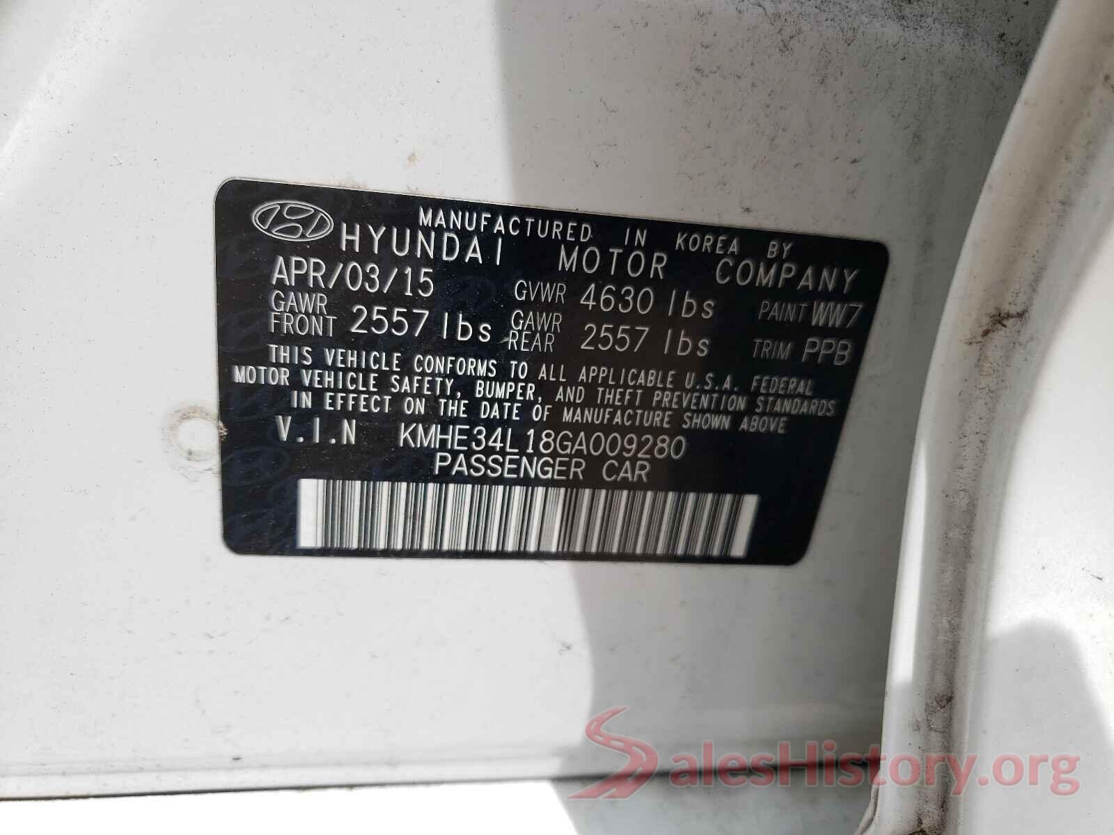 KMHE34L18GA009280 2016 HYUNDAI SONATA