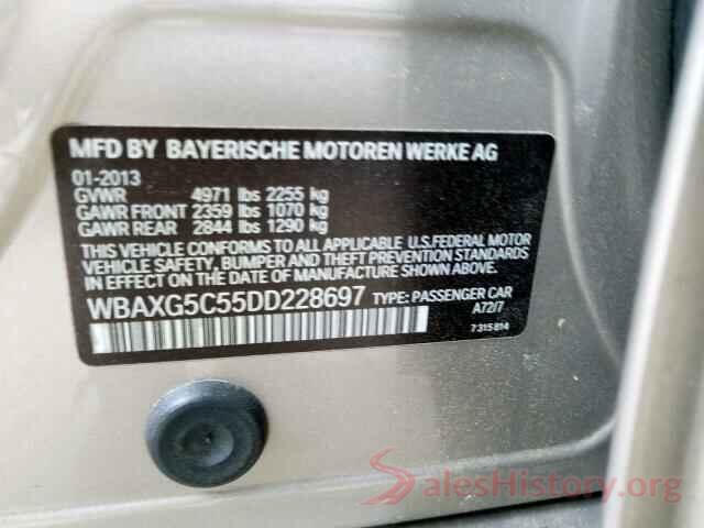 WBAXG5C55DD228697 2013 BMW 5 SERIES