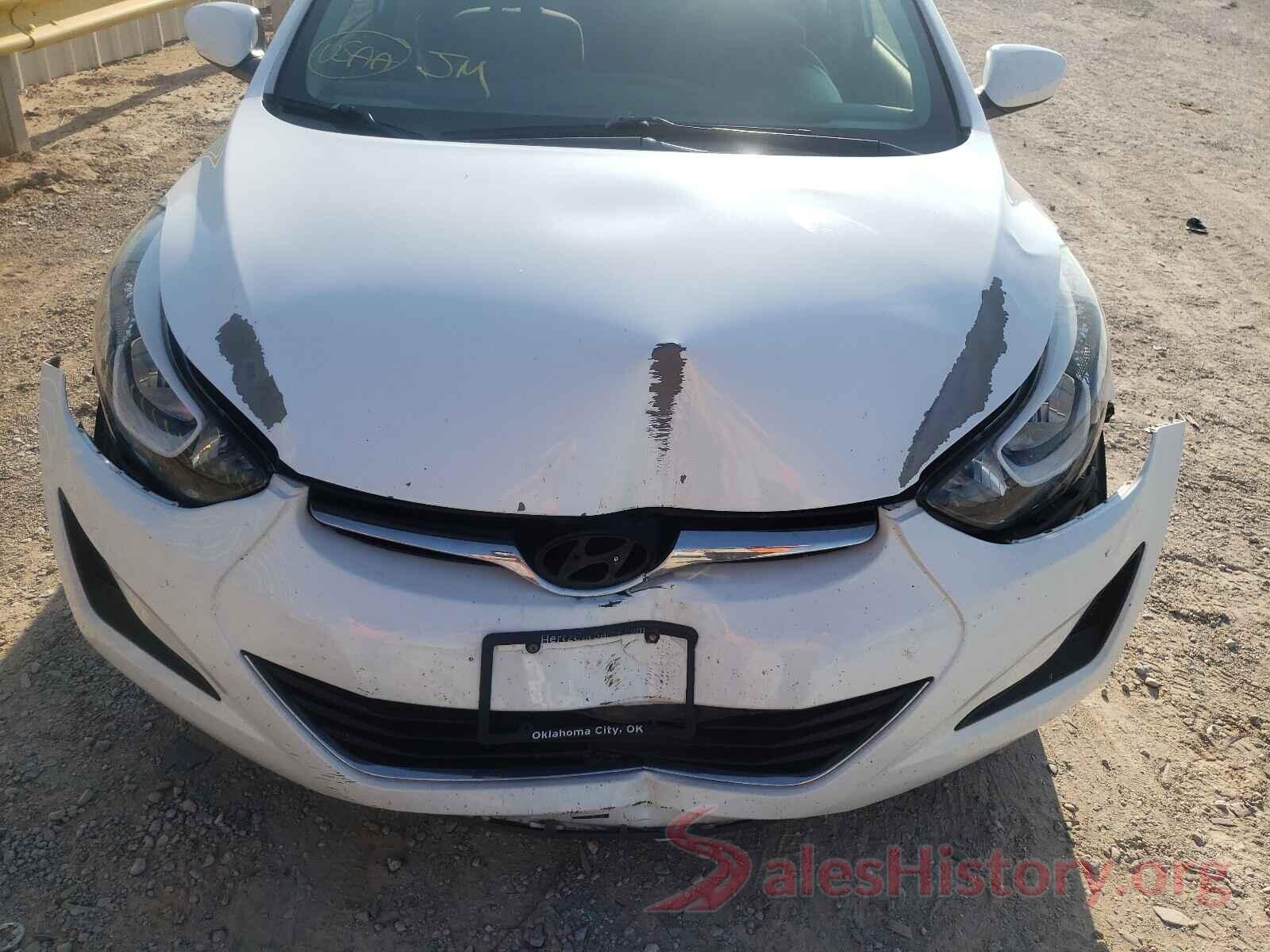 5NPDH4AE7GH718380 2016 HYUNDAI ELANTRA