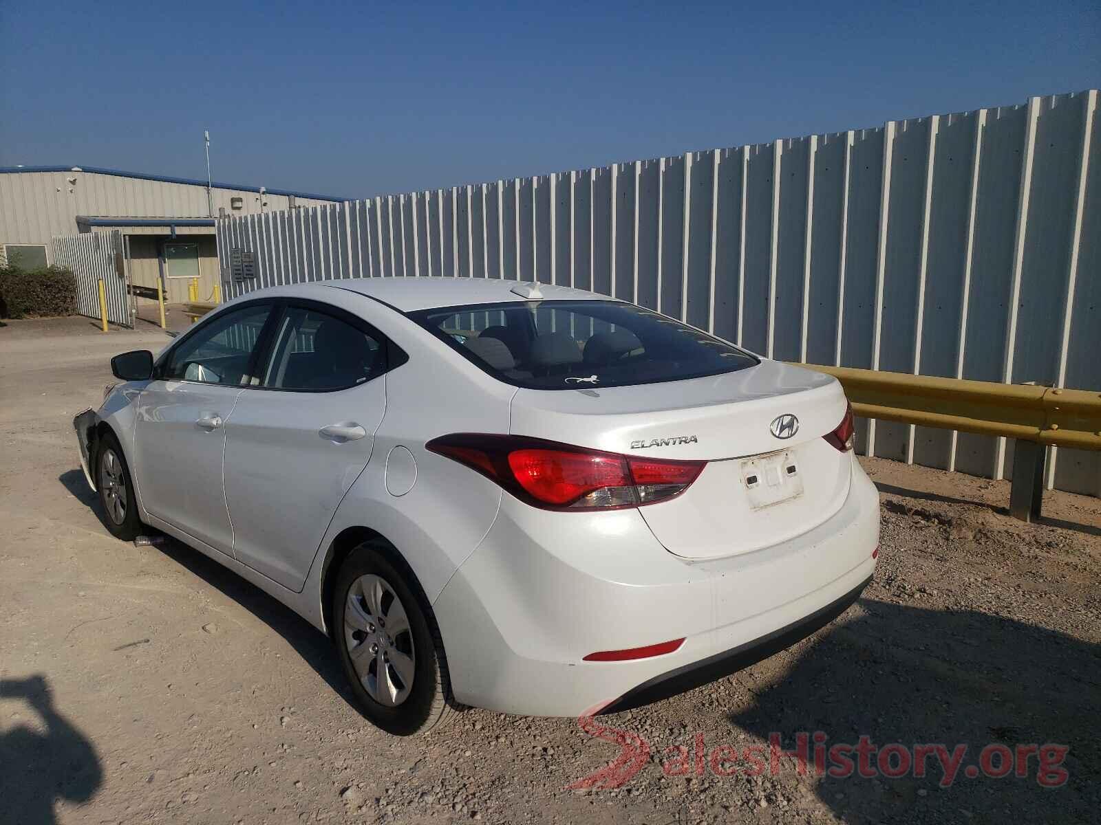 5NPDH4AE7GH718380 2016 HYUNDAI ELANTRA