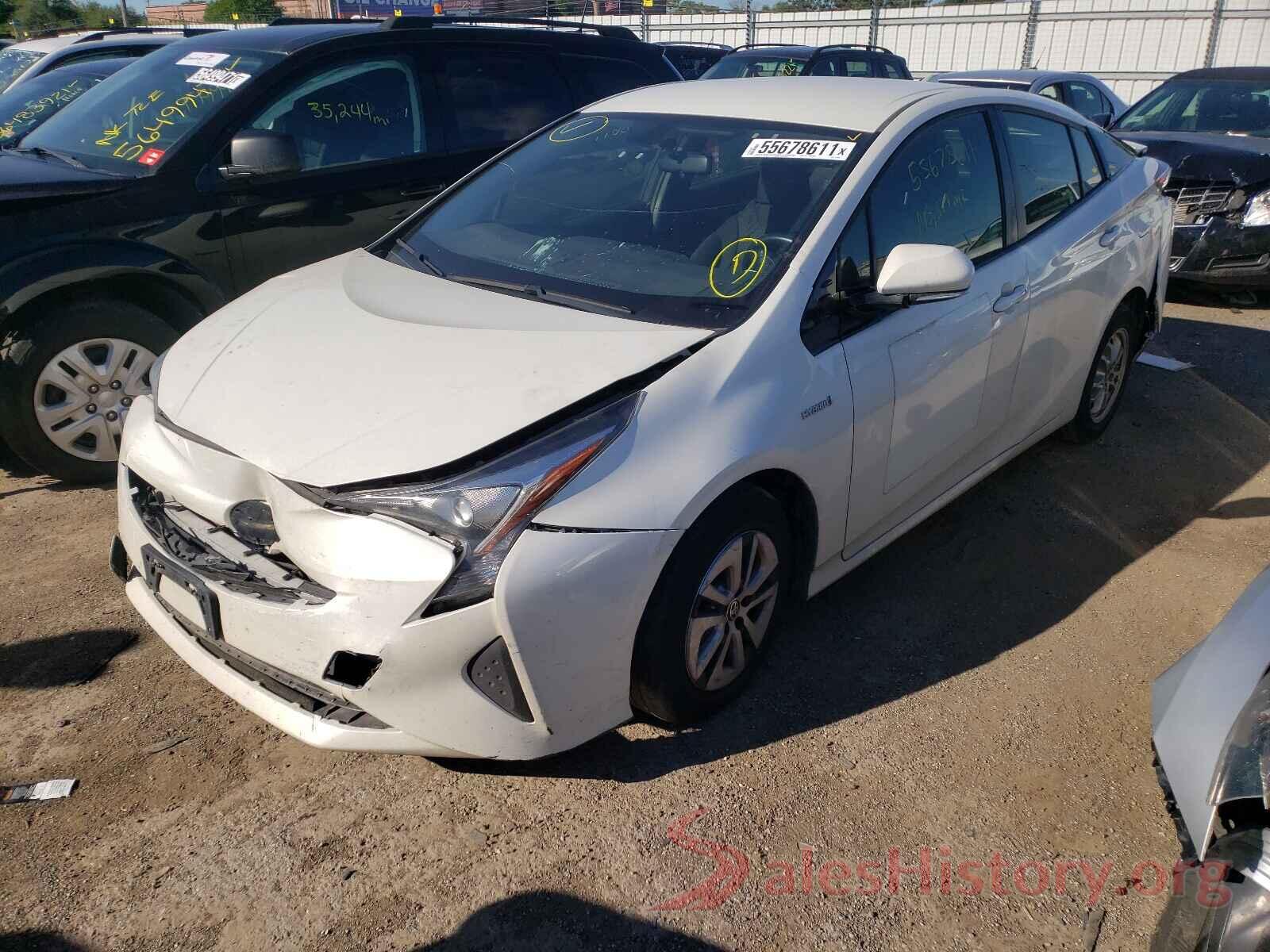 JTDKARFU9G3024486 2016 TOYOTA PRIUS