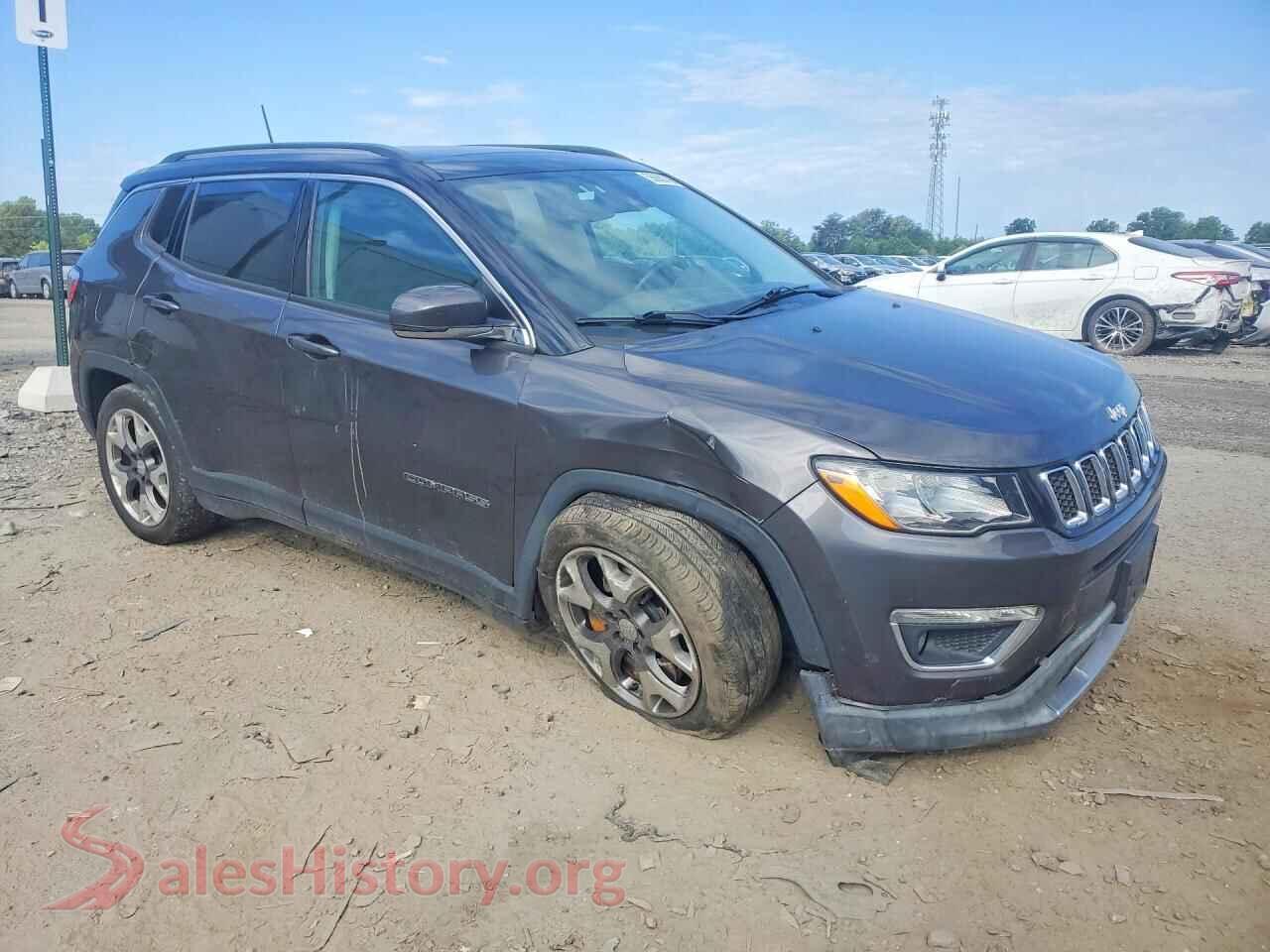 2019 JEEP COMPASS VIN 3C4NJDCB9KT742104, rear 3/4 view