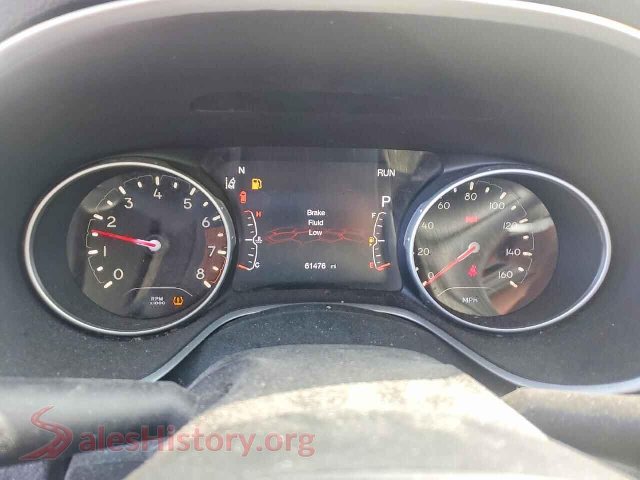 2019 JEEP COMPASS VIN 3C4NJDCB9KT742104, interior center console