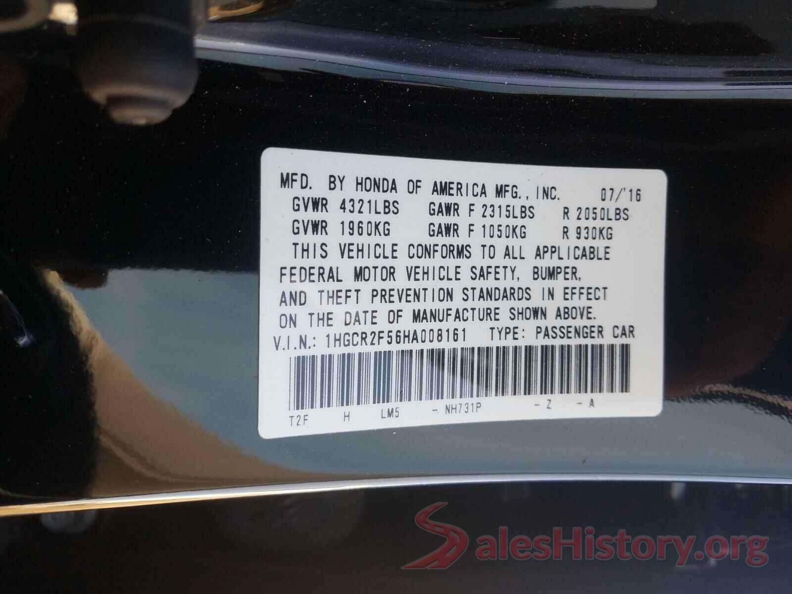 1HGCR2F56HA008161 2017 HONDA ACCORD