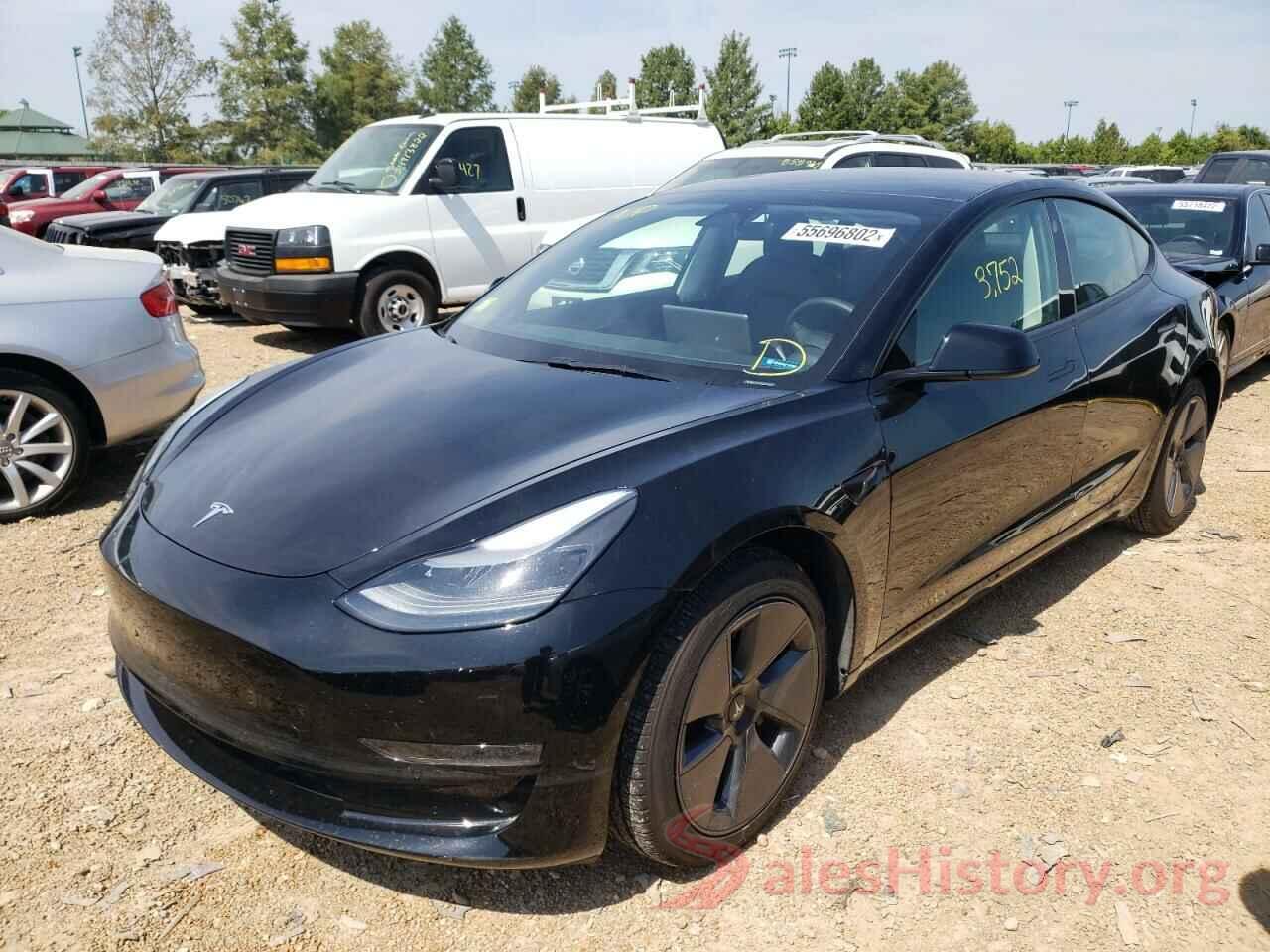 5YJ3E1EB2NF172845 2022 TESLA MODEL 3