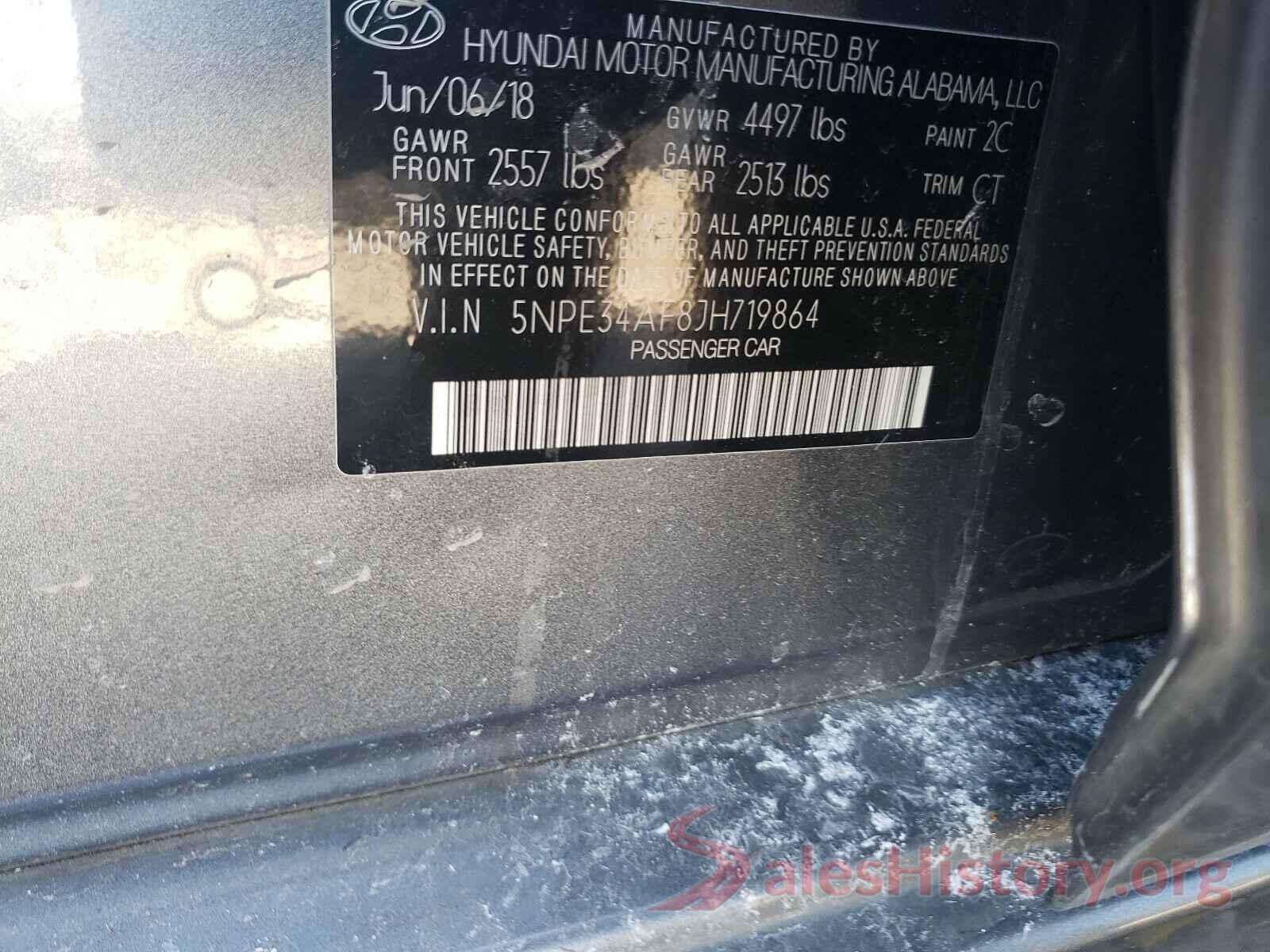 5NPE34AF8JH719864 2018 HYUNDAI SONATA