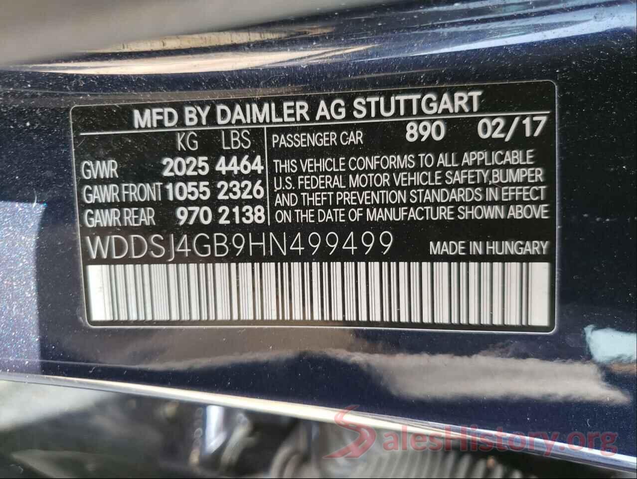 WDDSJ4GB9HN499499 2017 MERCEDES-BENZ CLA-CLASS