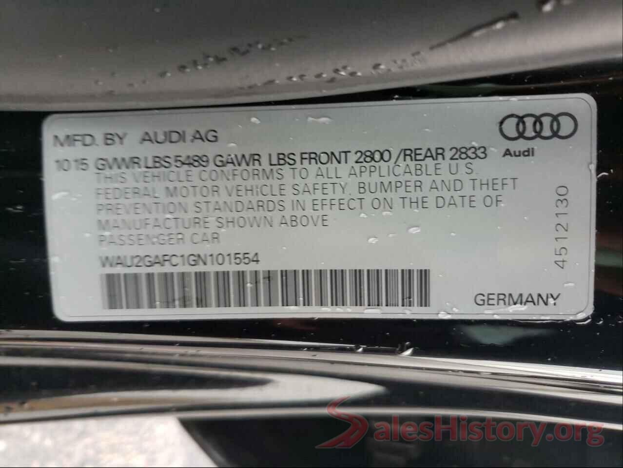 WAU2GAFC1GN101554 2016 AUDI A7