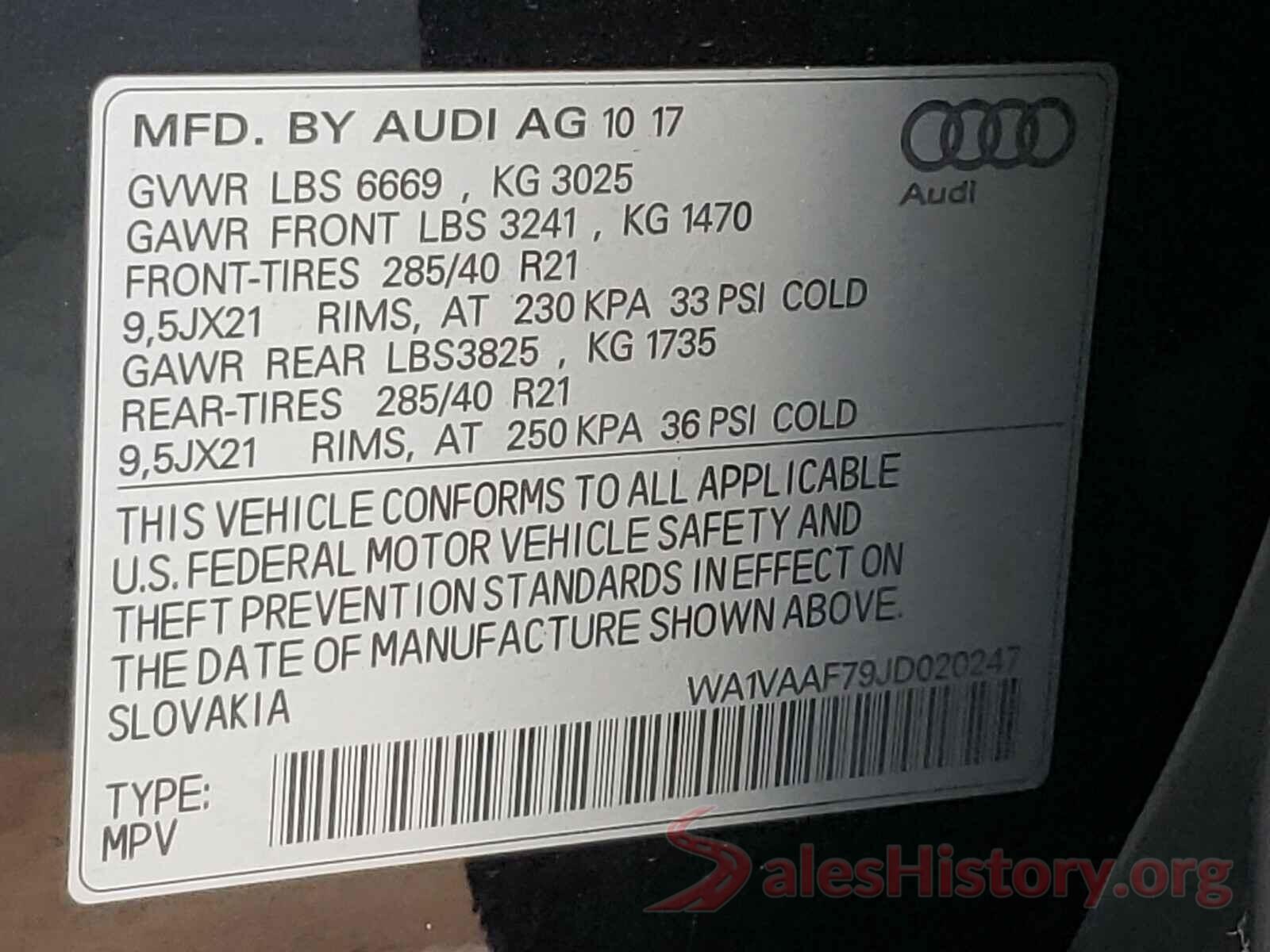 WA1VAAF79JD020247 2018 AUDI Q7