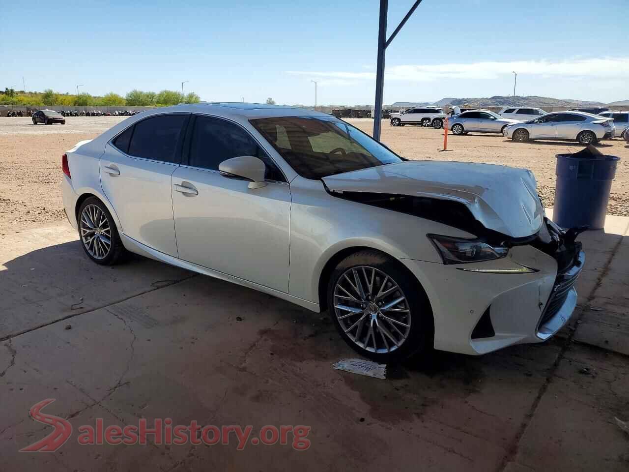 2019 LEXUS IS VIN JTHBA1D24K5087784, rear 3/4 view