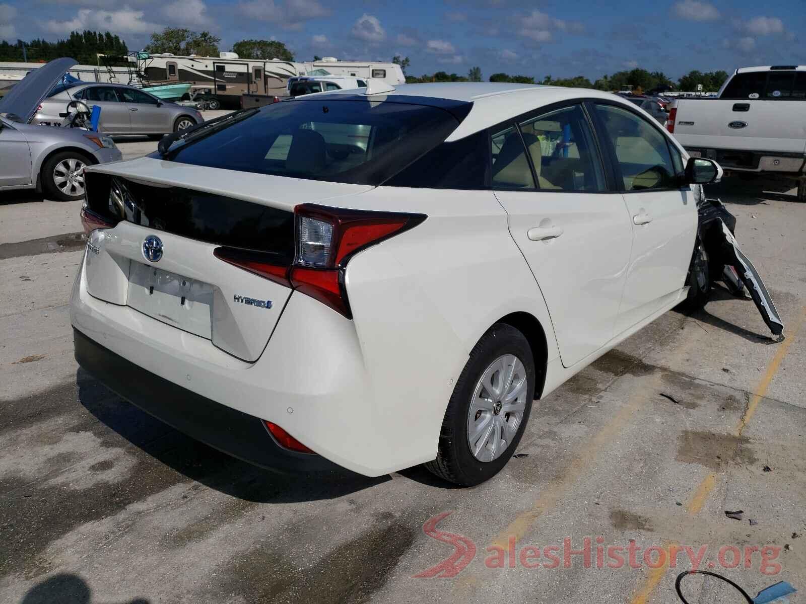 JTDKARFU0K3072127 2019 TOYOTA PRIUS