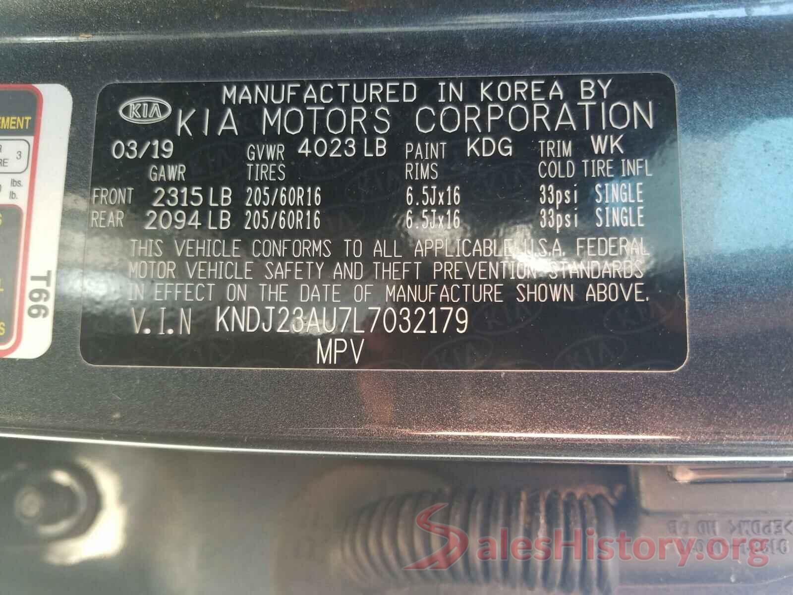 KNDJ23AU7L7032179 2020 KIA SOUL