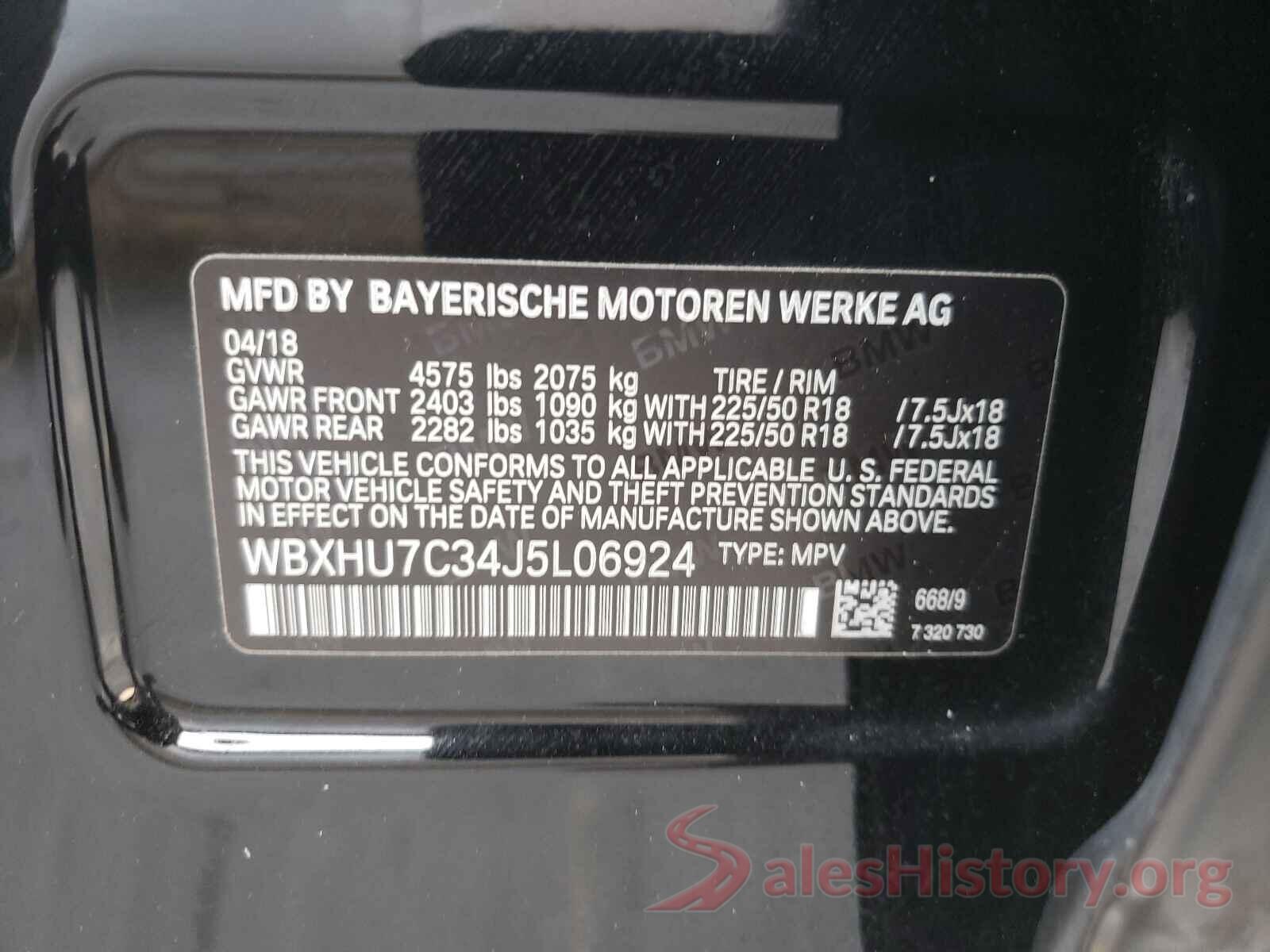 WBXHU7C34J5L06924 2018 BMW X1