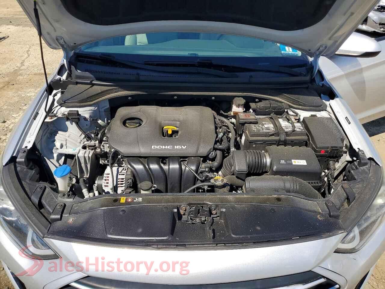 2017 HYUNDAI ELANTRA VIN 5NPD84LF4HH019876, VIN plate
