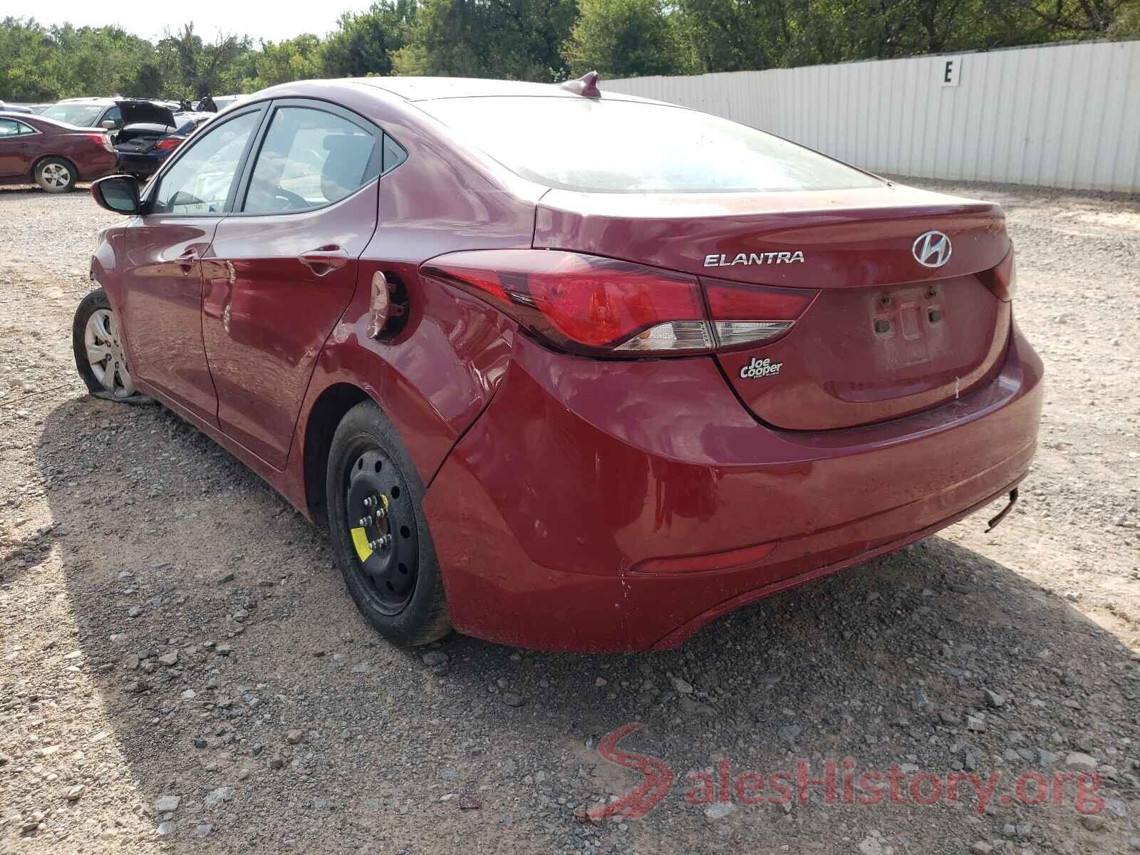 KMHDH4AE4GU648614 2016 HYUNDAI ELANTRA