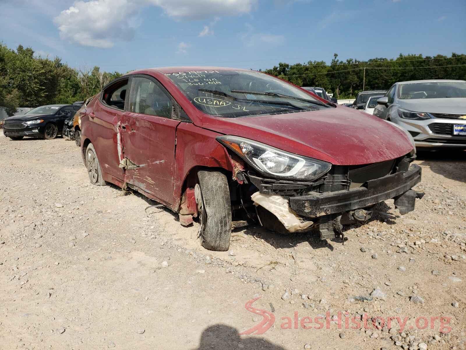 KMHDH4AE4GU648614 2016 HYUNDAI ELANTRA