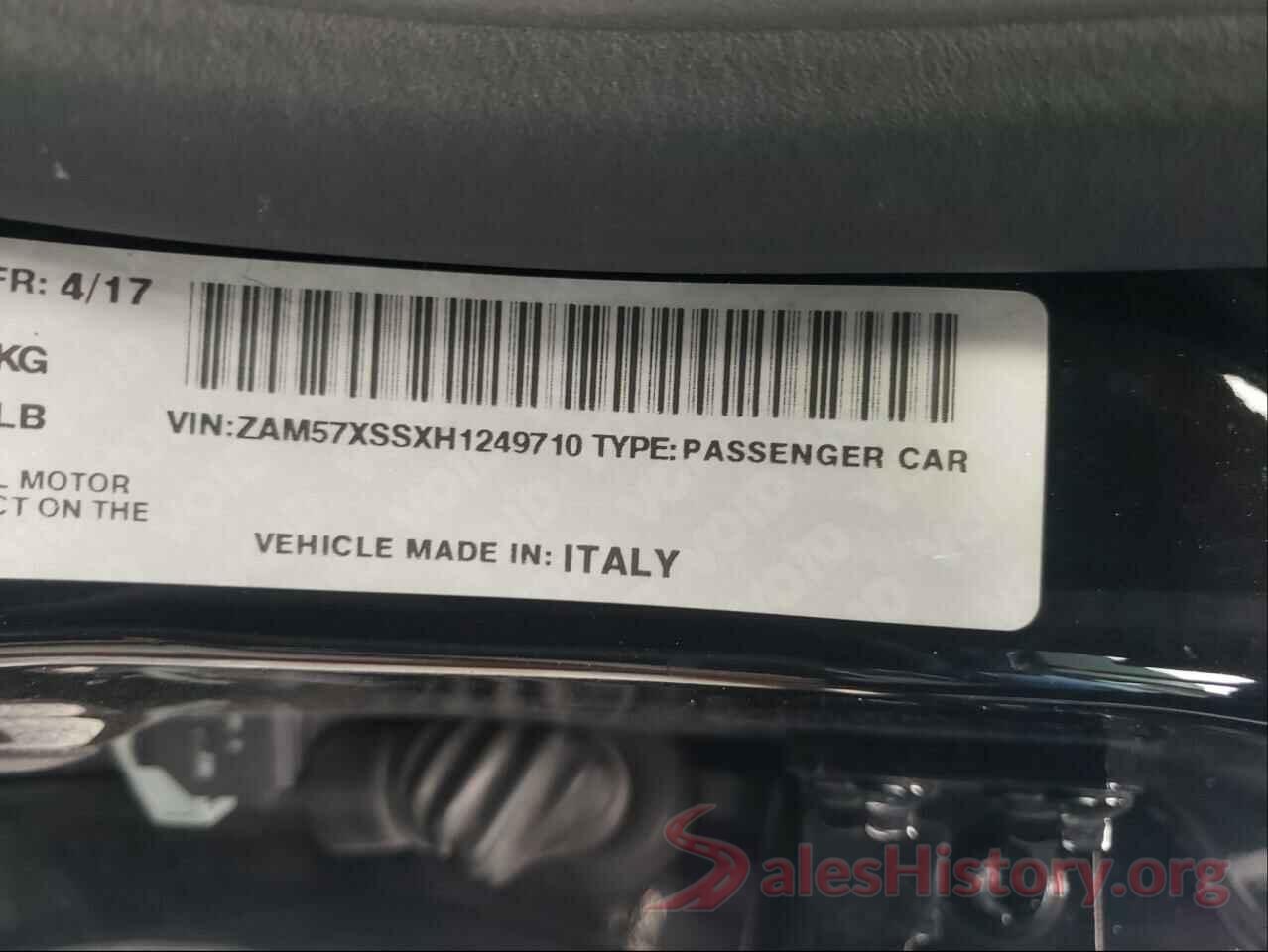 ZAM57XSSXH1249710 2017 MASERATI ALL MODELS