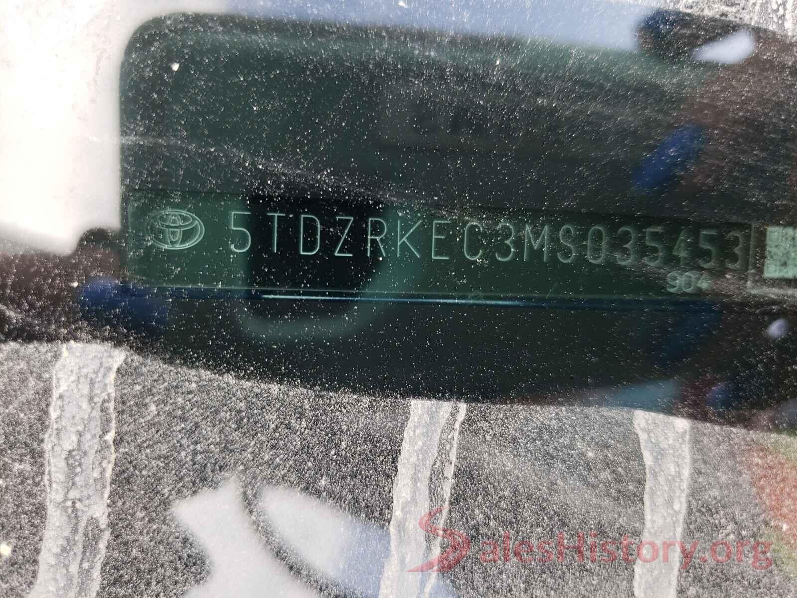 5TDZRKEC3MS035453 2021 TOYOTA SIENNA