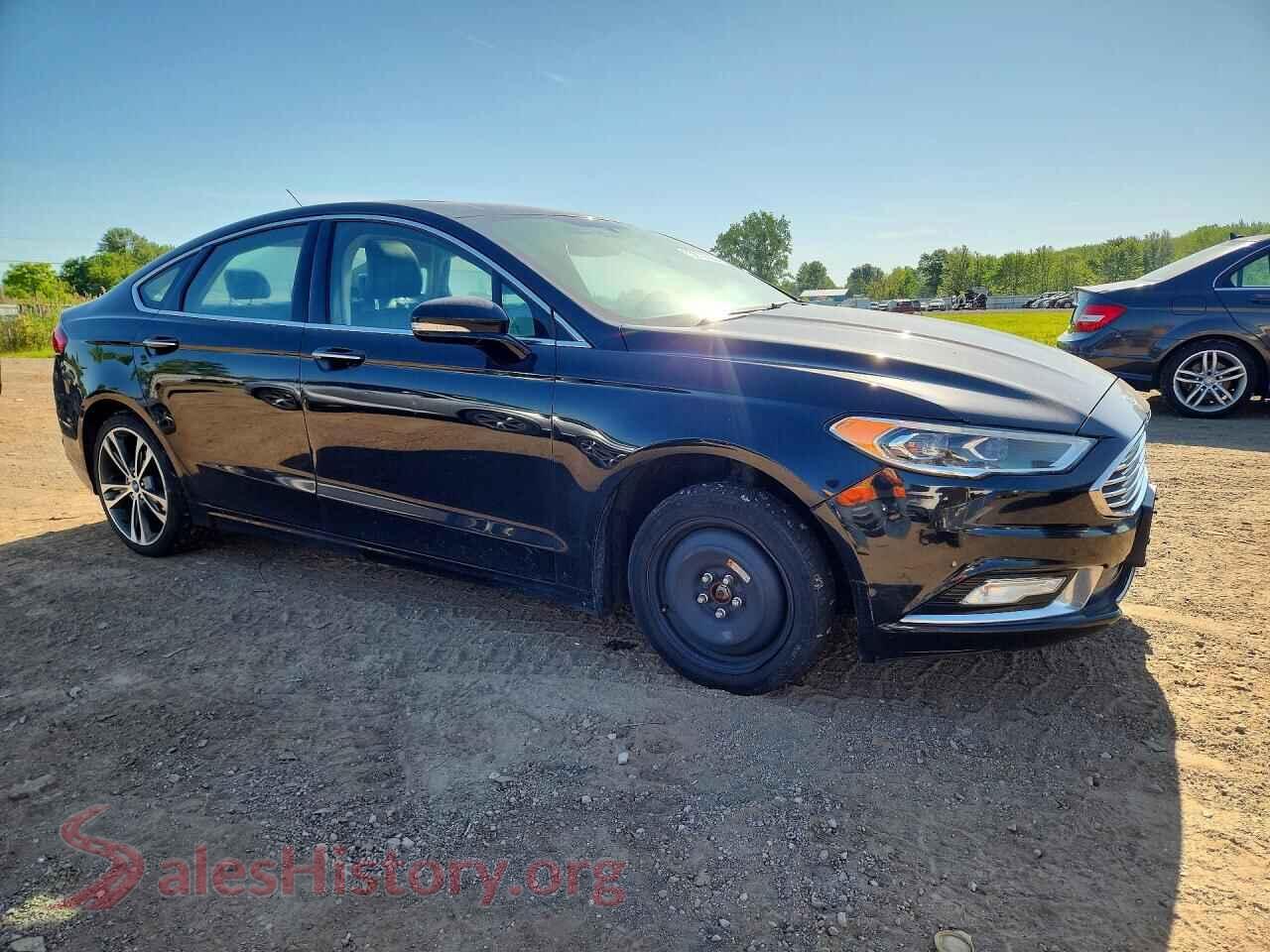 2017 FORD FUSION VIN 3FA6P0D91HR219906, rear 3/4 view