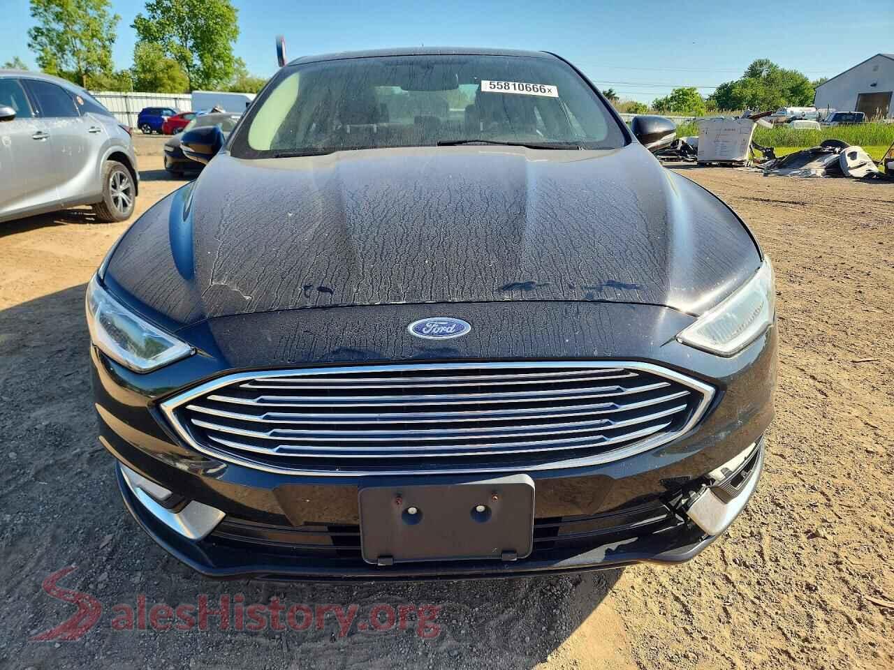 2017 FORD FUSION VIN 3FA6P0D91HR219906, rear view