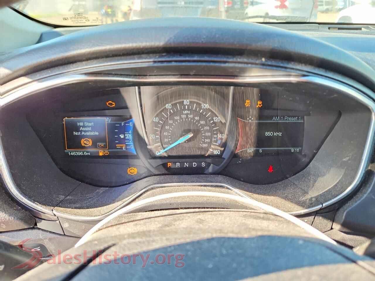 2017 FORD FUSION VIN 3FA6P0D91HR219906, interior center console
