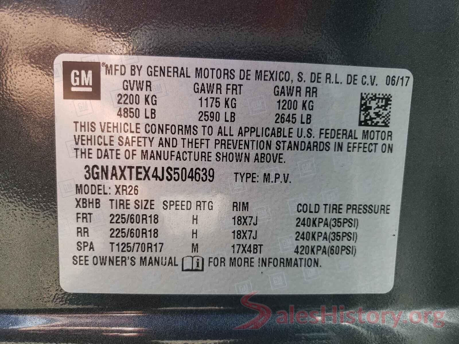 3GNAXTEX4JS504639 2018 CHEVROLET EQUINOX