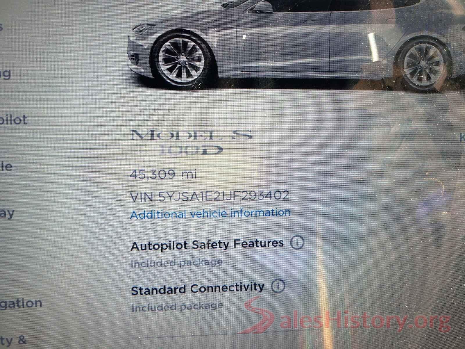 5YJSA1E21JF293402 2018 TESLA MODEL S